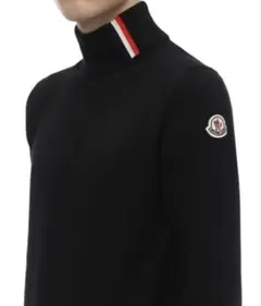 モンクレール タートルネックニット ブラック　M (Lサイズ相当)