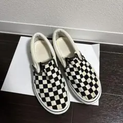 Vans チェッカーパターンスリッポン