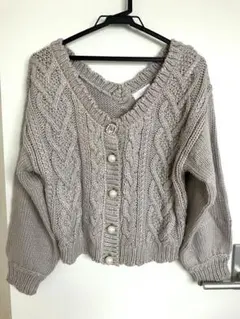 LIZLISA ニット　カーディガン　グレー　平成　　　49♡のサムネイル