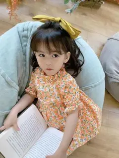 SALE❗️春夏服　小花柄 ワンピース コーラル