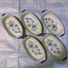 【新品未使用】アンティーク レトロ グラタン皿 5枚セット