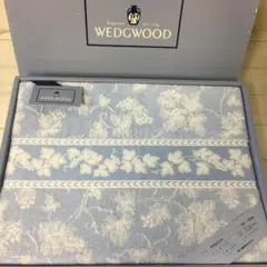 WEDGWOOD タオルケット 140×190cm 綿100% ブルー ブドウ柄のサムネイル