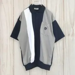 半袖ポロシャツ 切り替えデザイン ポケット付き LLサイズ XL 古着