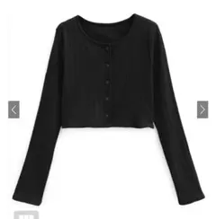 GRL グレイル クロップド丈リブカーディガン dk1367