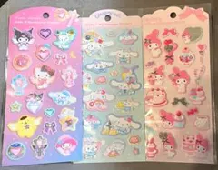 ジュエルマシュマロステッカーズ サンリオ シール マイメロ シナモロール 3枚