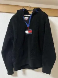 トミージーンズ シェルパ ハーフジップ パーカー XS 黒