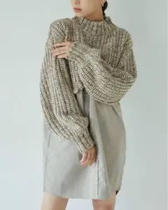 MURUA メランジニットドッキングミニンピース　アイボリーのサムネイル