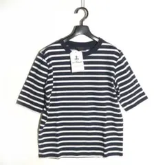 新品 Le minor クルーネック ボーダー Tシャツ ネイビー/ホワイト 1のサムネイル