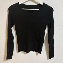 SHEIN 長袖 リブニット 블랙 M