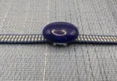 帯留 天然石　ラピスラズリ　瑠璃色