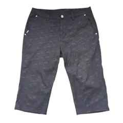 【美品】フィラゴルフ クロップドパンツ メンズ 82 総柄 ブラック 7分丈のサムネイル