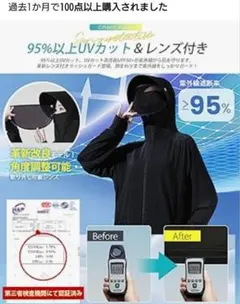 SLEEPSINERO パーカー ラッシュガード UVカット 冷感 フード付のサムネイル