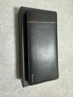 良品 ポールスミス 長財布 インサイド マルチストライプ ブラック 9413