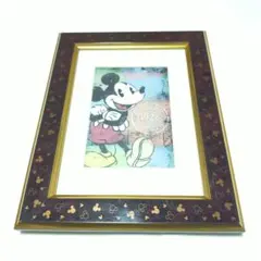 ミッキーマウス フォトフレーム 木製 2Lサイズ Lサイズ