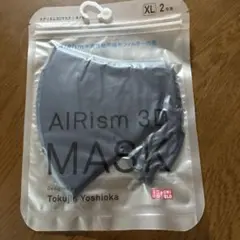 新品　UNIQLO ユニクロ　マスク　エアリズム3Dマスク2枚　XL ネイビー