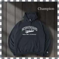 4215/チャンピオン 企業プリント パーカープルオーバー XL