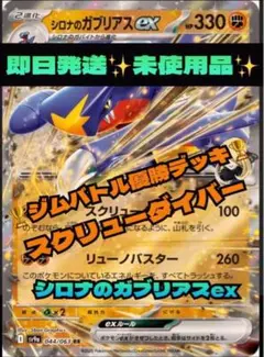スリーブ付き✨24h✨ジムバトル優勝✨シロナのガブリアスex 　 構築済みデッキ