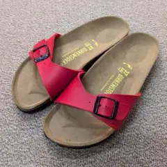 未使用級】BIRKENSTOCK フロリダ レッド ストラップ22.5cm - メルカリ
