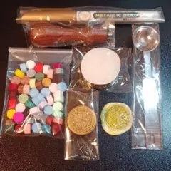 シーリングスタンプ　1式セット　花紋様