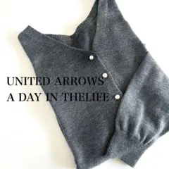 ユナイテッドアローズアデイインザライフ　ニット　カーディガン　パール