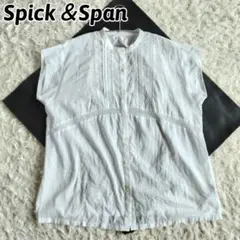 美品】 スピックアンドスパン フリルノースリーブブラウス 近年モデル 