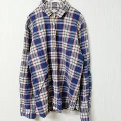 J.CREW【М】ジェイクルー チェック柄 コットン フランネルシャツ 長袖