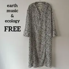 earth music&ecology♡長袖シアーワンピースペイズリーcd347