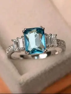 【新品】新入荷　アクアマリン　ジルコニア　9号