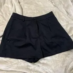 黒 ショートパンツ 前ポケット付き