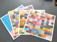 ダイアモンドアートカラーチャートシール 447色 スクエア