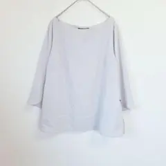 バナナリパブリック ライトグレー ブラウス S シンプル フレアスリーブ