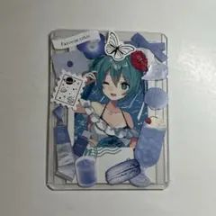 【No.】硬質ケース B8 デコ トレカケース シール 水色