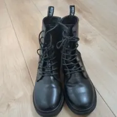 値下げ中　黒 レースアップブーツ サイドジッパー付き