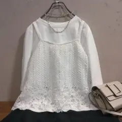 新品【aliciaPAGEBOY】レースキャミソール 白 Fサイズのサムネイル