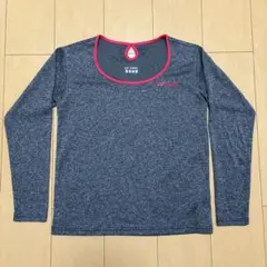 YONEX 長袖Tシャツ グレー/ピンク