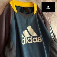 アディダス　希少　パフォーマンスロゴ　切替　ナイロンジャケット　ゆるだぼ