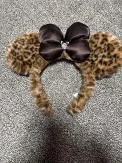 ディズニー　カチューシャ　ミニーちゃん　ヒョウ柄