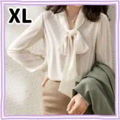 シフォンブラウス リボンタイ ボウタイ 長袖 オフィス 卒園式卒業式入学式 44