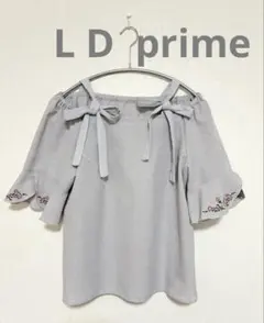 花柄刺繍　 LD prime半袖ブラウス　リボンのサムネイル