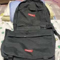 MILK. ブラック リュック・バックパックセット