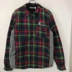 real B voice 古着 ワッペン チェック柄切替 シャツジャケットのサムネイル