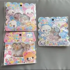 おはじきシールフレーク ぷくぷくあわわちゃん 平成レトロ シール 3点セット