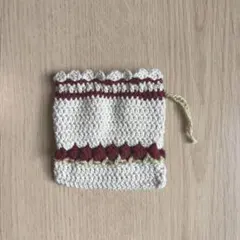 チューリップ巾着　かぎ針編み ハンドメイド