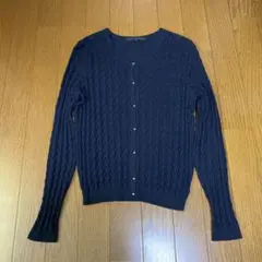 【極美品】ANAYI クルーネック　カーディガン　　ネイビー　36