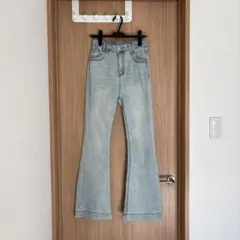 ブーツカットデニム ライトブルー