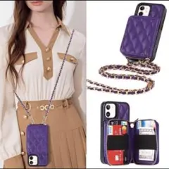 iPhone13 mini5.4対応 スマホケース 肩掛け 斜めがけ ショルダー