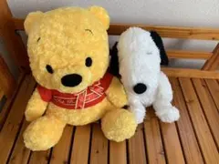 スヌーピー、ぷーさんぬいぐるみセット