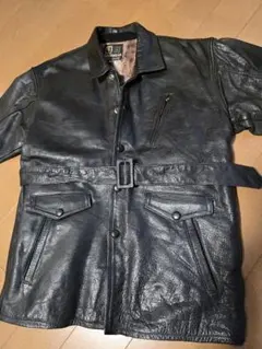 50s～60s国産ビンテージ.レザージャケット.特大(M) 日本製
