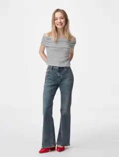 GU スリムフレアジーンズ L