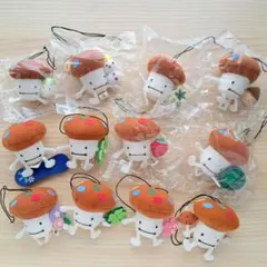 【ドコモダケ】ストラップ付きマスコット 12個セット まとめ売り おまけ付き